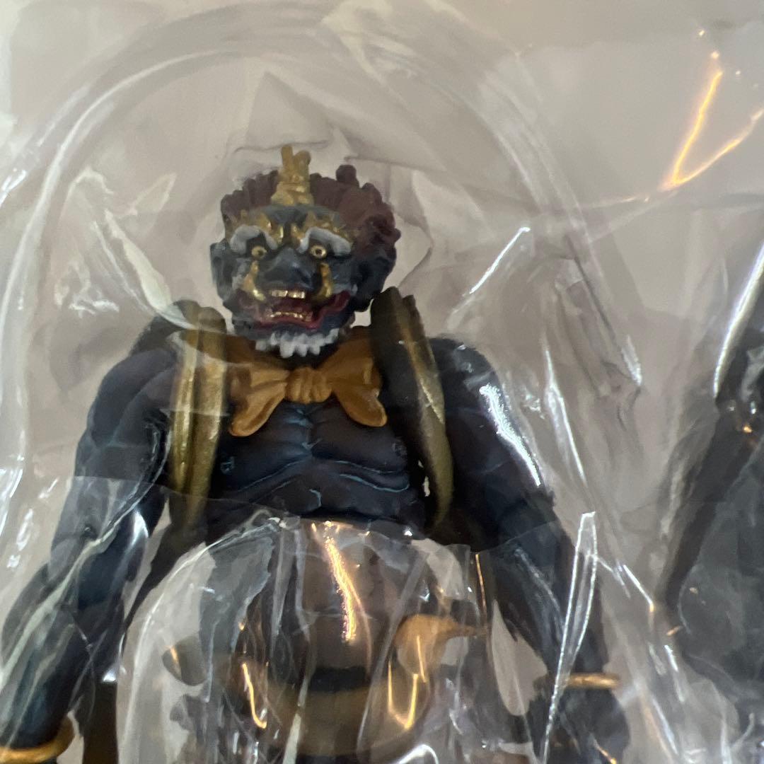 海洋堂　タケヤ式自在置物 風神(青)・雷神(緑) k