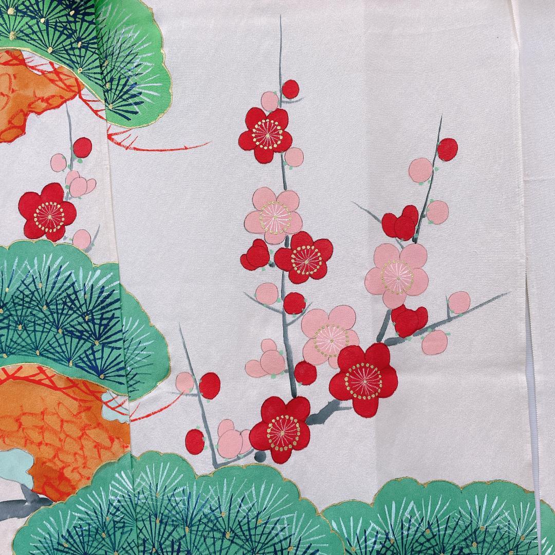 ★4354★ 花嫁暖簾 加賀 正絹 アンティーク風 レトロ 暖簾 のれん
