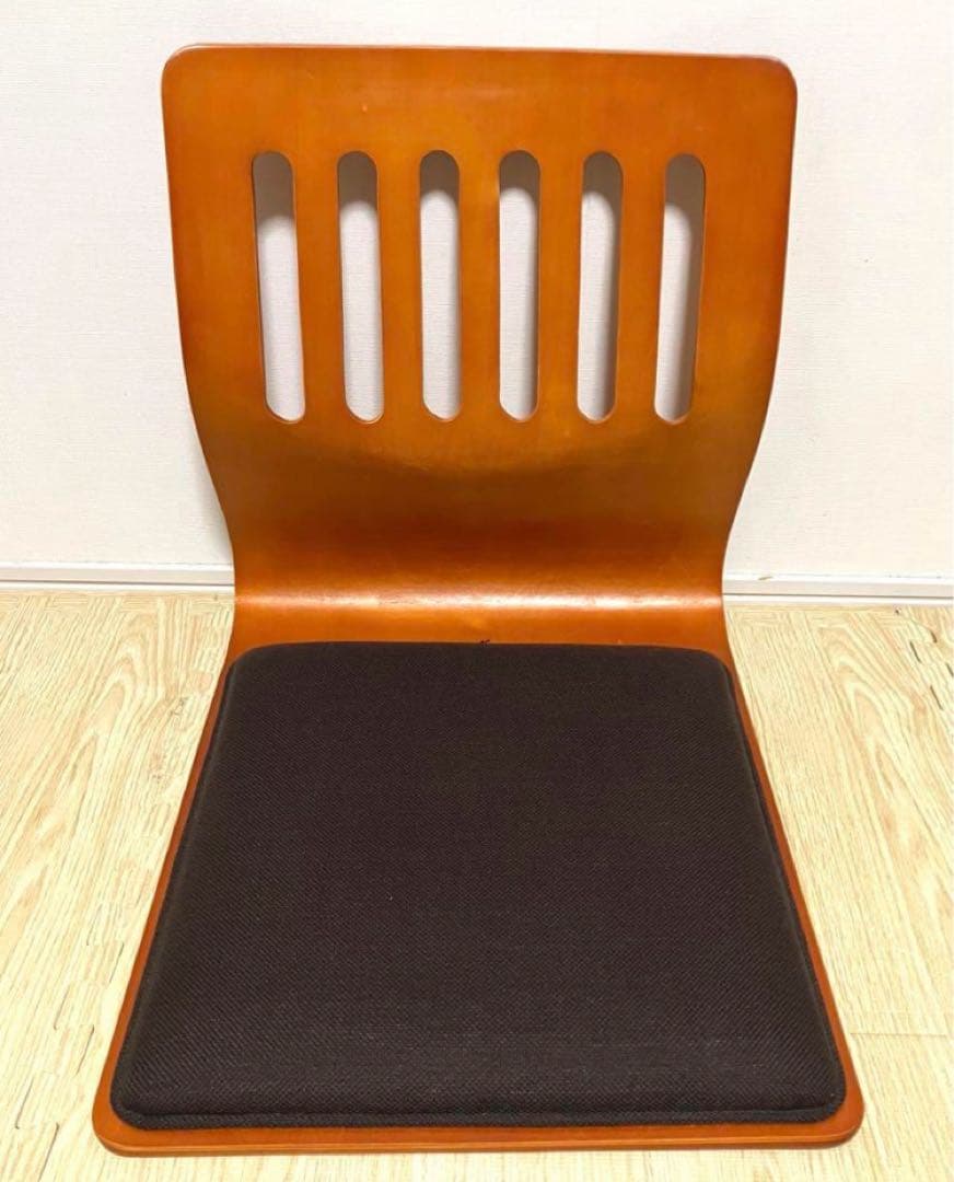 不二貿易 木製 座椅子 4脚セット クッション付き 曲がり木 和室 旅館 居酒屋