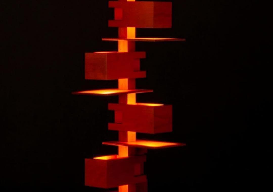 フランクロイドライト タリアセン 2 XLフロアライト　チェリーブラウン