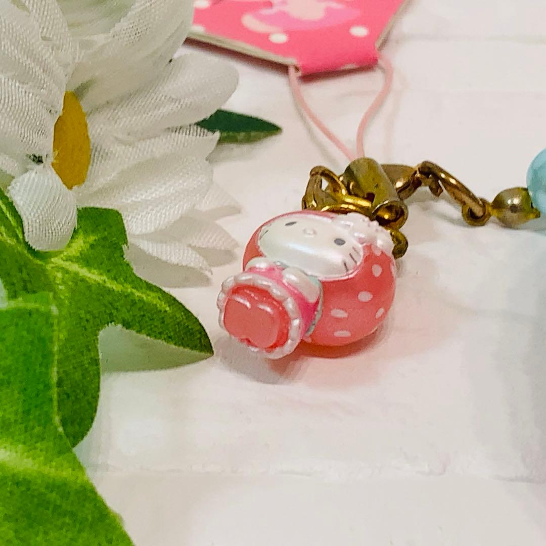 ☆激レア☆ ハローキティ　いちごBIGマスコット ストラップ　ピンクバージョン