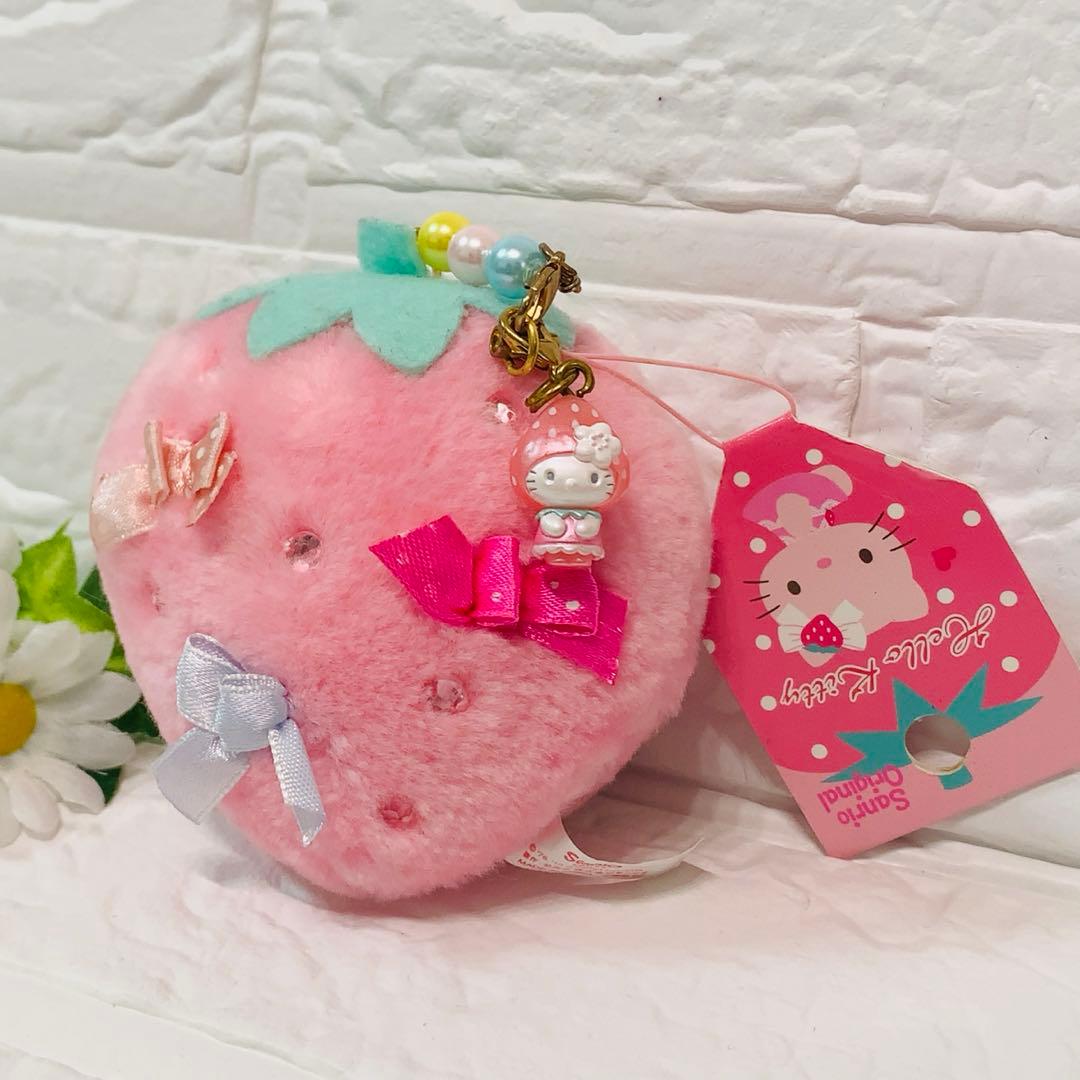 ☆激レア☆ ハローキティ　いちごBIGマスコット ストラップ　ピンクバージョン