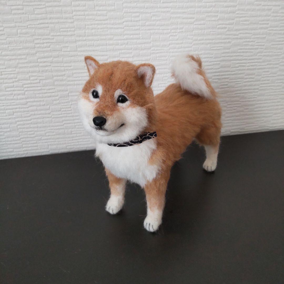 羊毛フェルト☆柴犬立ち姿☆ハンドメイド