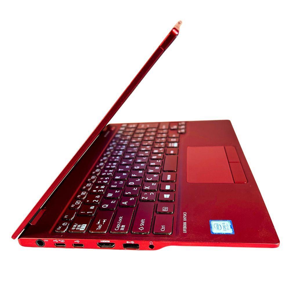 ❤️おしゃれで軽い✨赤いLIFEBOOK第8世代Core i5 SSD256GB