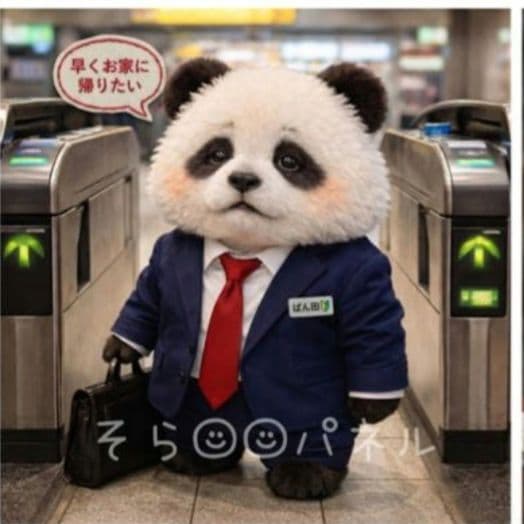 いろんなパンダパネル生地　ハンドメイド