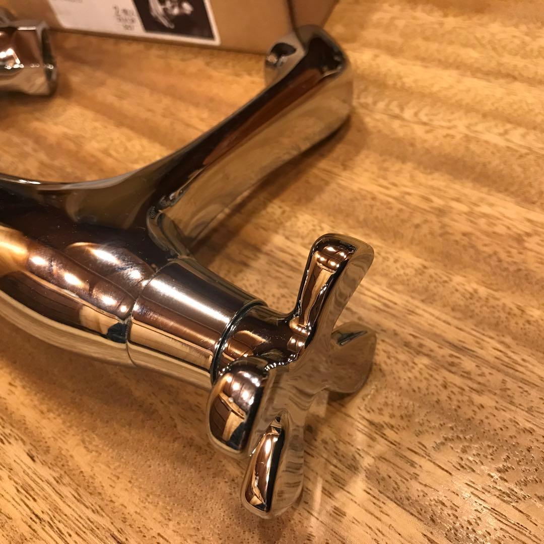 お値引き中❗️カクダイ 花立水栓 トール BK 716-824-13 ➕止水栓2個