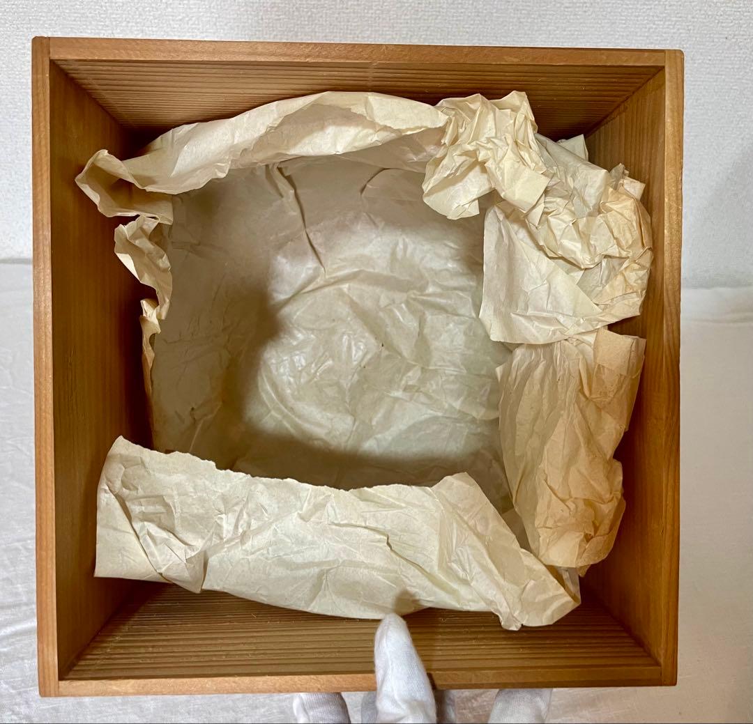 九谷焼 陶仙造 梅鳥図 金彩 花瓶 共箱付 高さ24cm