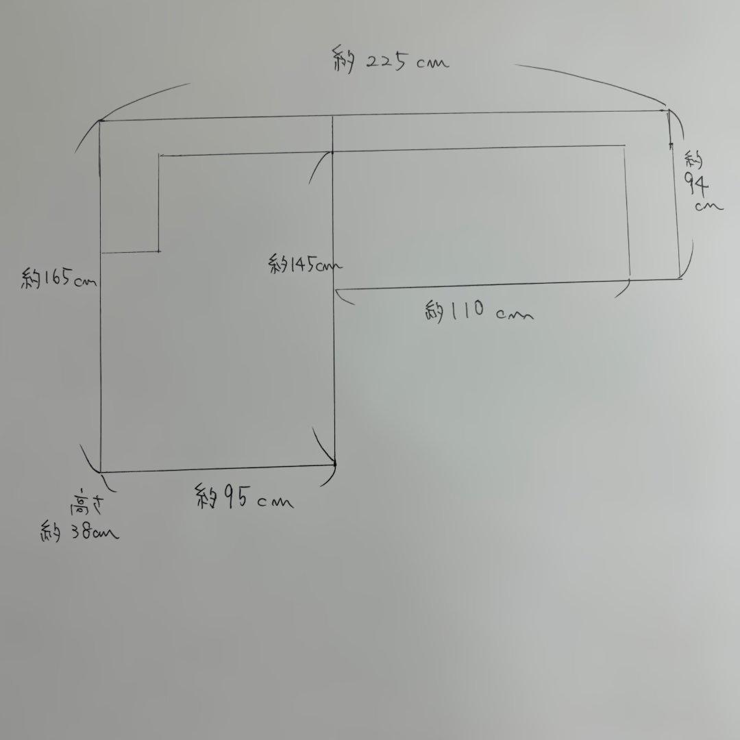 ACTUSソファ　BUILD ベージュ色　 4個クッション付き
