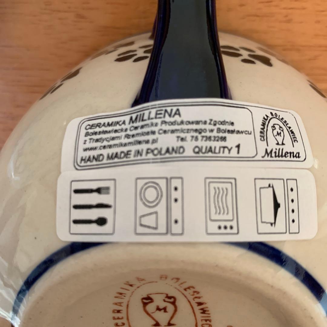 ポーランド陶器のスープカップ2個セット