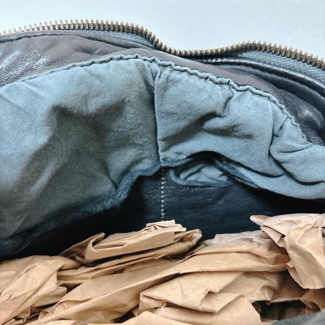 ブルーノロッシ イタリア製 ボストンバッグ ショルダーバッグ 黒 ブラック