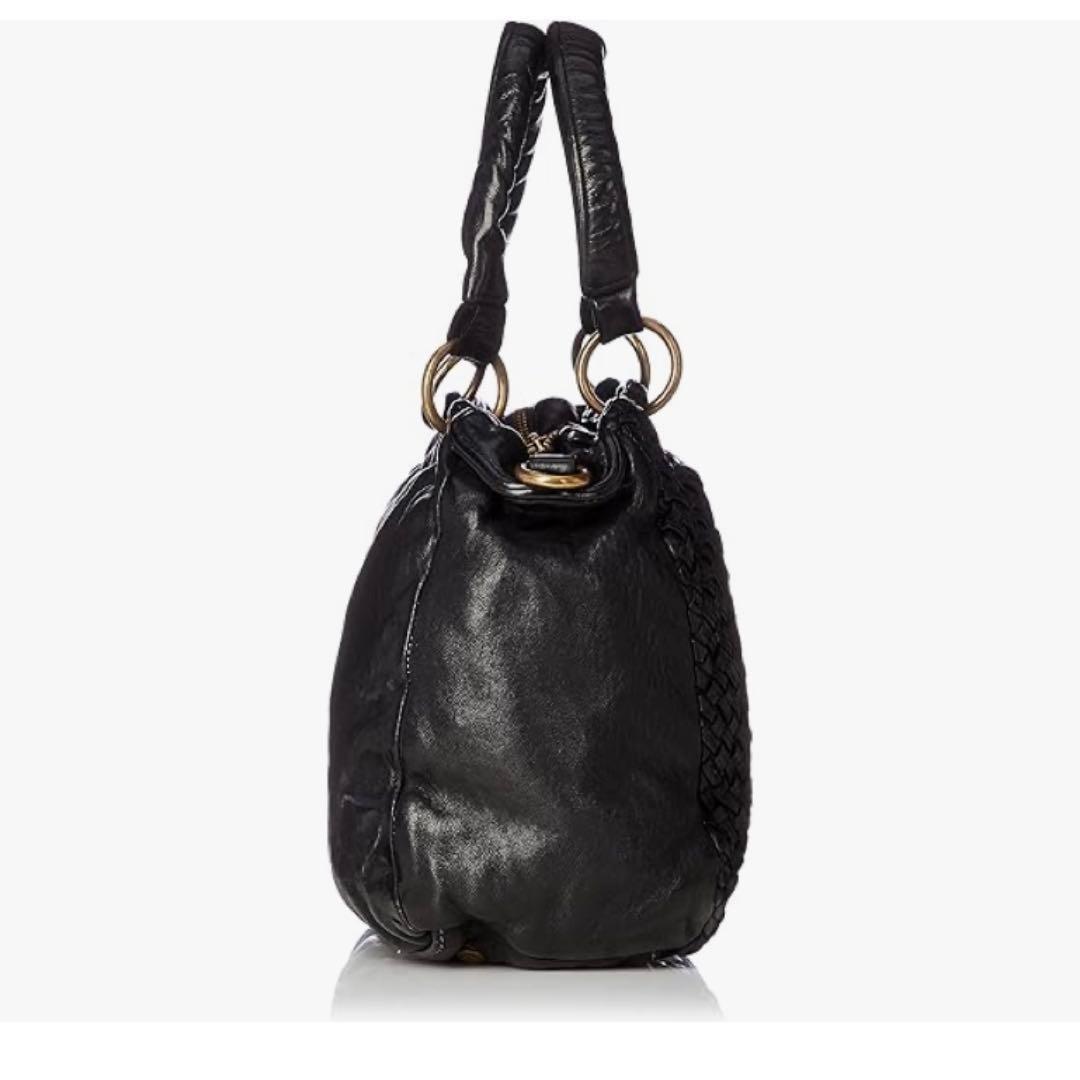 ブルーノロッシ イタリア製 ボストンバッグ ショルダーバッグ 黒 ブラック