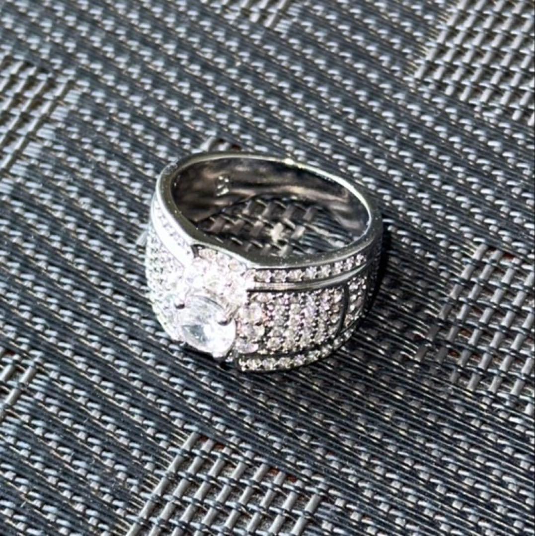 高級　リング　指輪　ブリンブリン　サイズ8 シルバーカラー　アクセサリー