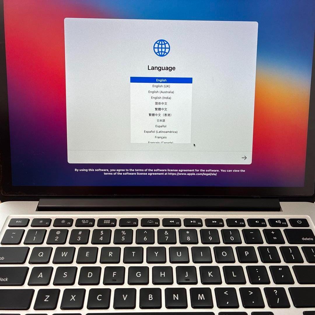MacBook Pro (Retina,13インチ,Mid 2014) US配列