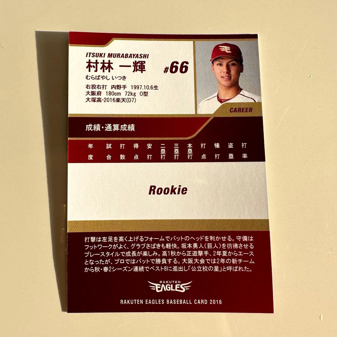 【村林一輝】直筆サイン入りベースボールカード