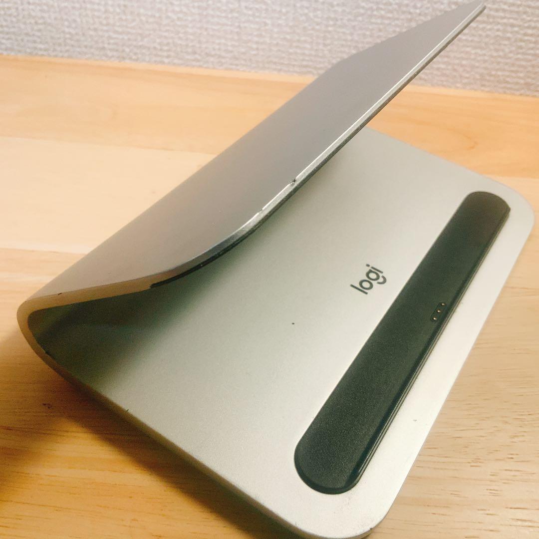 中古品2個：ロジクール ワイヤレス充電スタンド iD10 シルバー Base