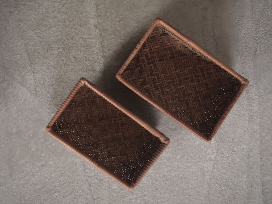 カゴ　つづら　行李　弁当箱　古家具　古道具　アンティーク　昭和レトロ