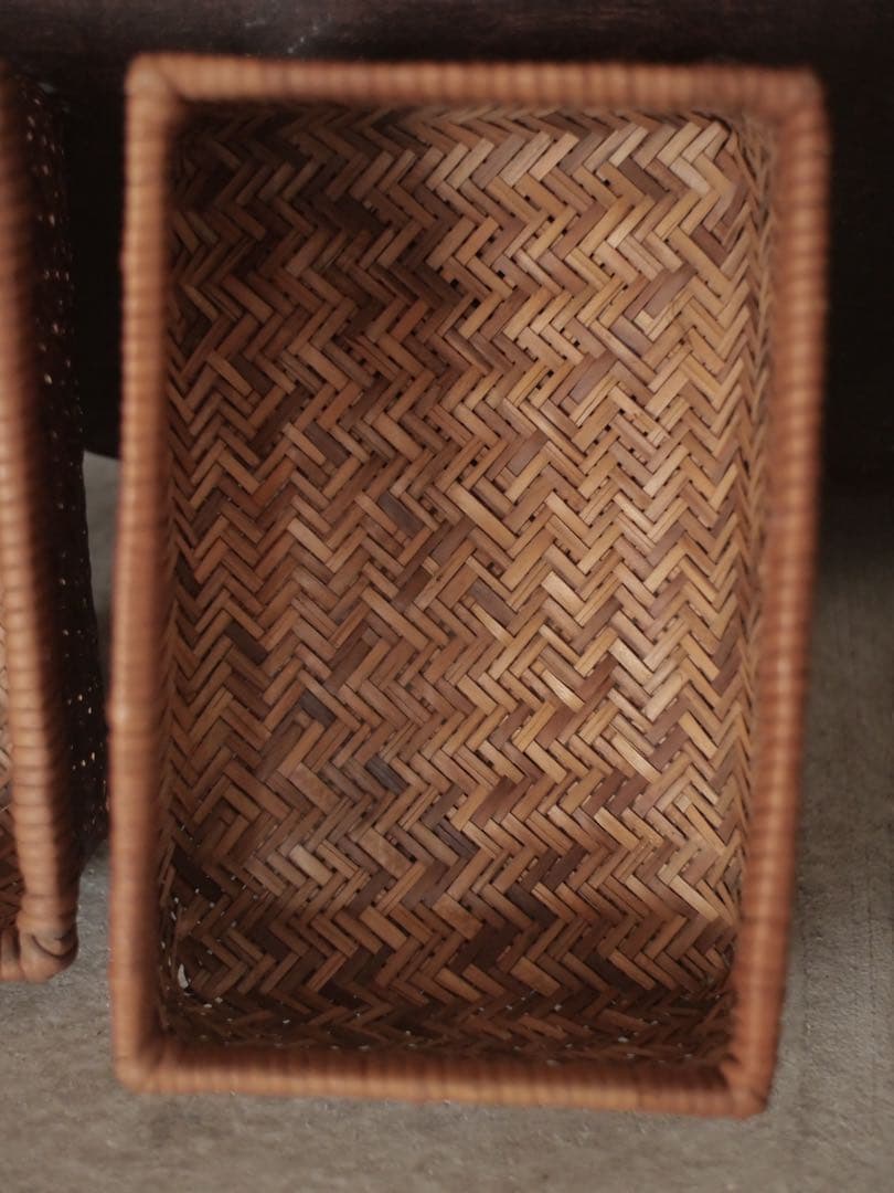 カゴ　つづら　行李　弁当箱　古家具　古道具　アンティーク　昭和レトロ