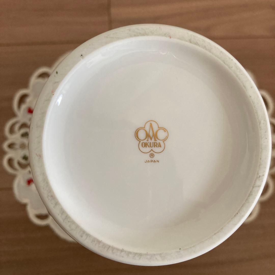 大倉陶園　金蝕椿　花瓶