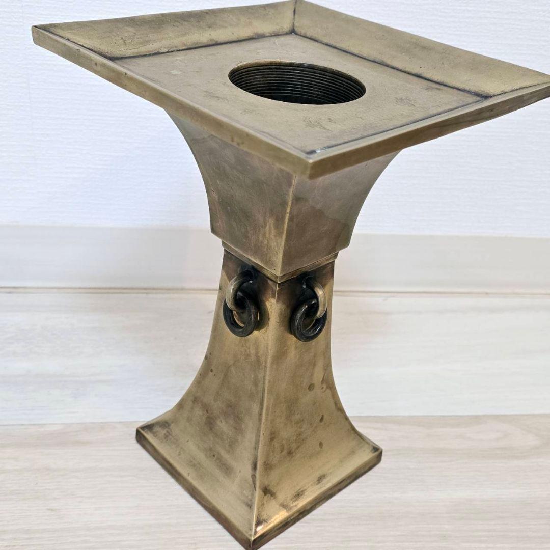 池坊 いけばな 銅鋳造 四海波 池坊陶花器 木箱付き