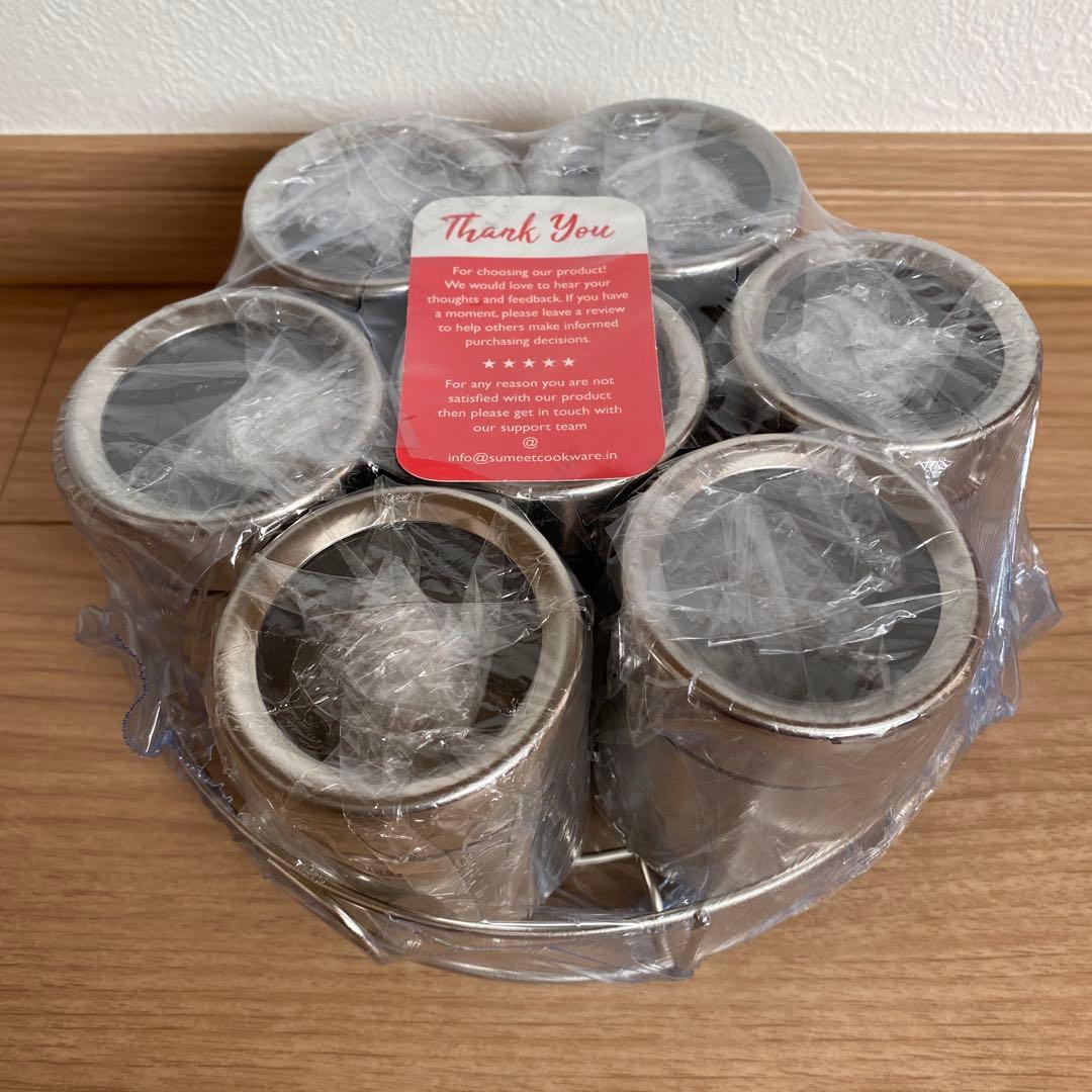 本場インドのMasala Dabba /スパイス入れ7個セット