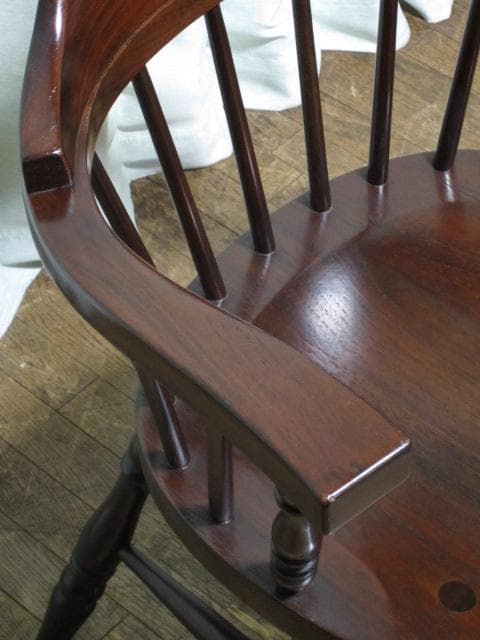 美品 九州民芸家具 ミズメザクラ 無垢材 キャプテンチェア a/ウィンザーチェア