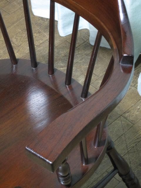 美品 九州民芸家具 ミズメザクラ 無垢材 キャプテンチェア a/ウィンザーチェア