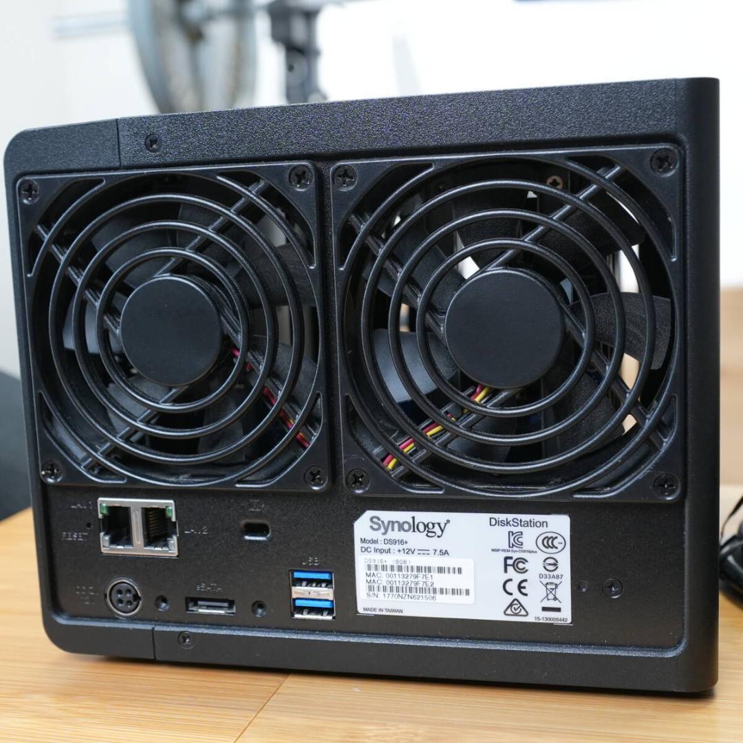 Synology NAS DS916+ メモリ8GBモデル 中古動作確認済み
