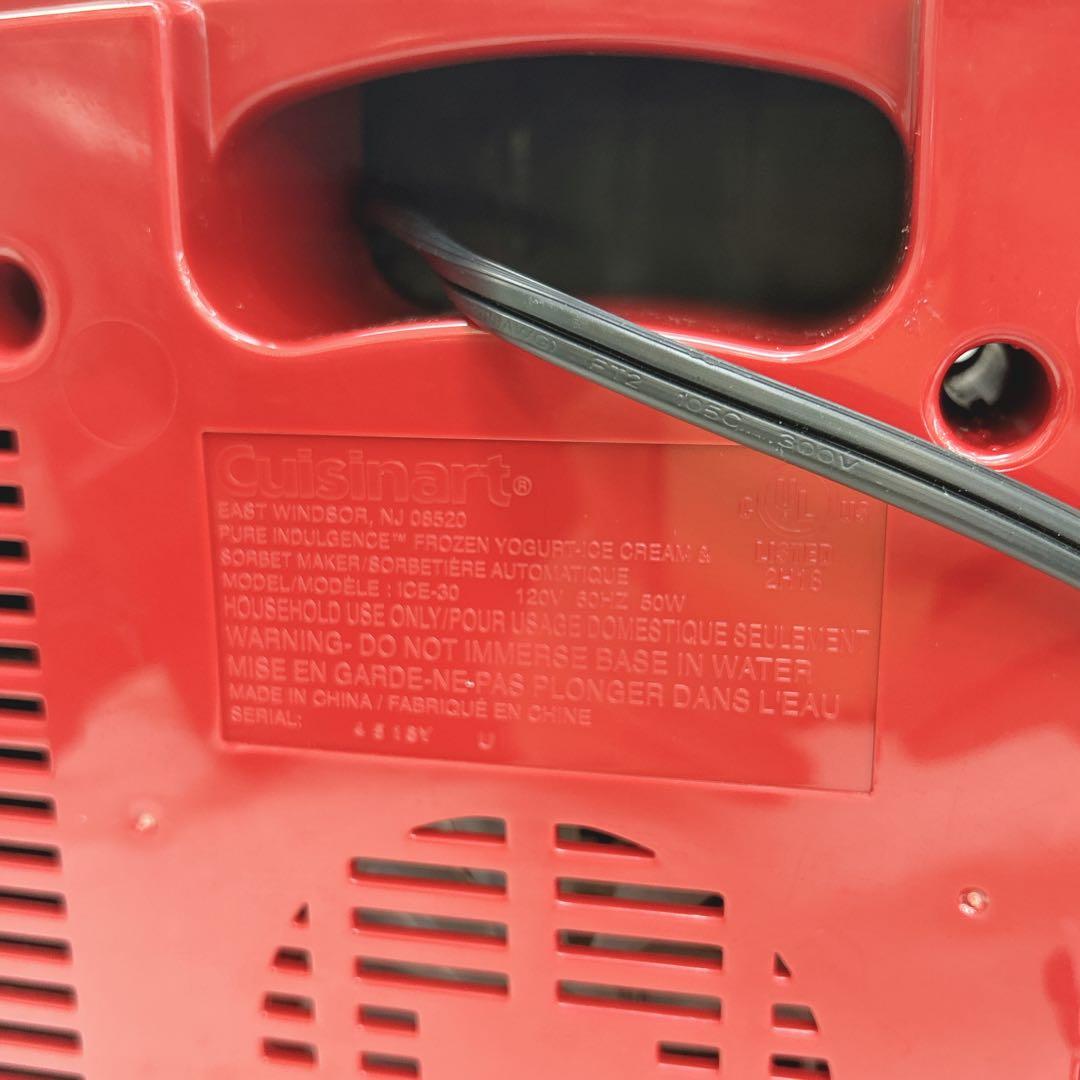 ◎美品 Cuisinart アイスクリームメーカー ICE-30R クイジナート