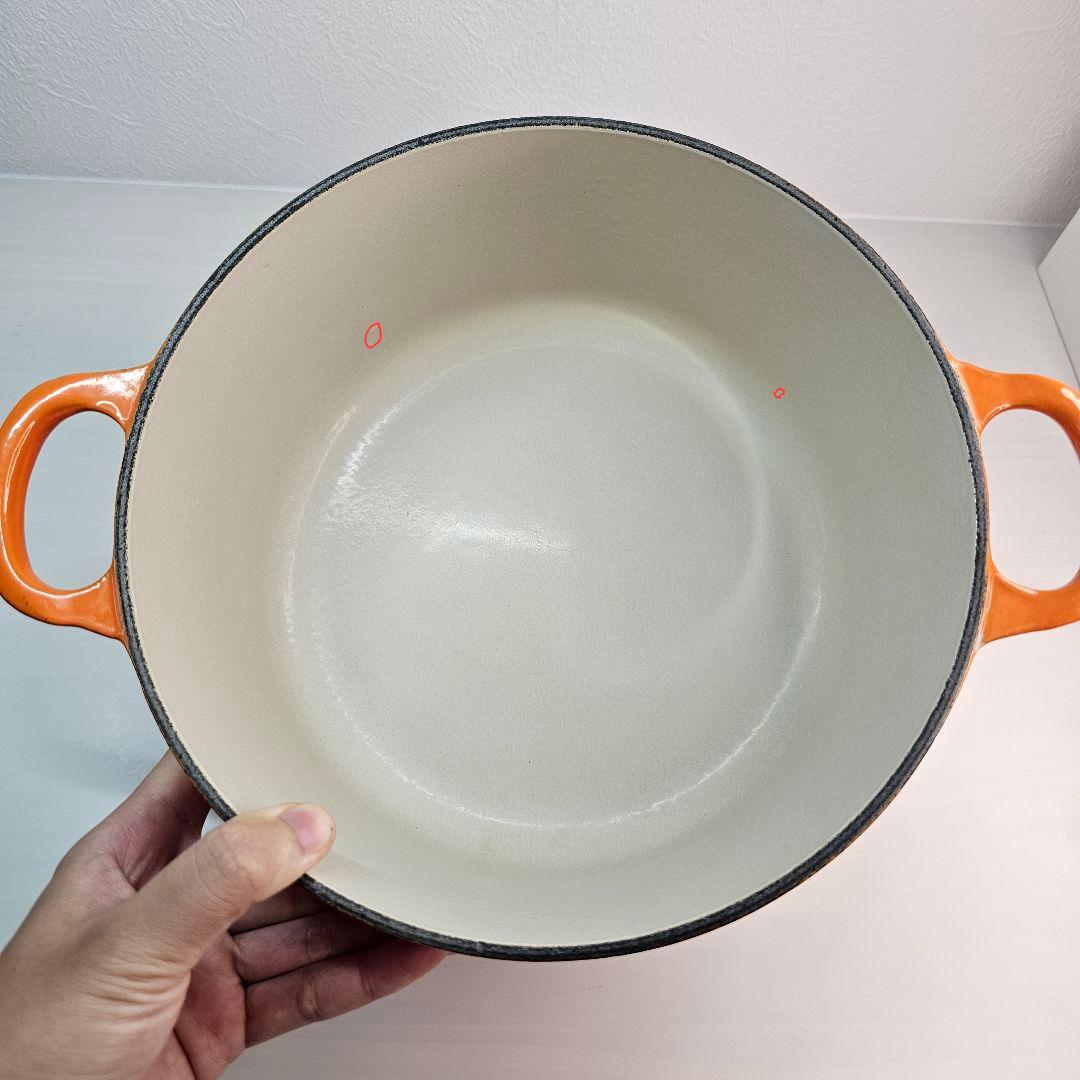 LE CREUSET ル・クルーゼ オレンジ 両手鍋 22cm