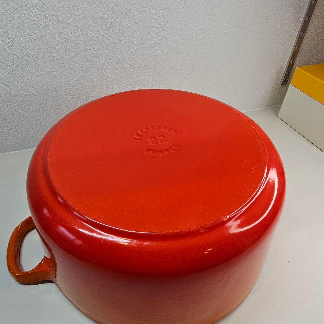 LE CREUSET ル・クルーゼ オレンジ 両手鍋 22cm