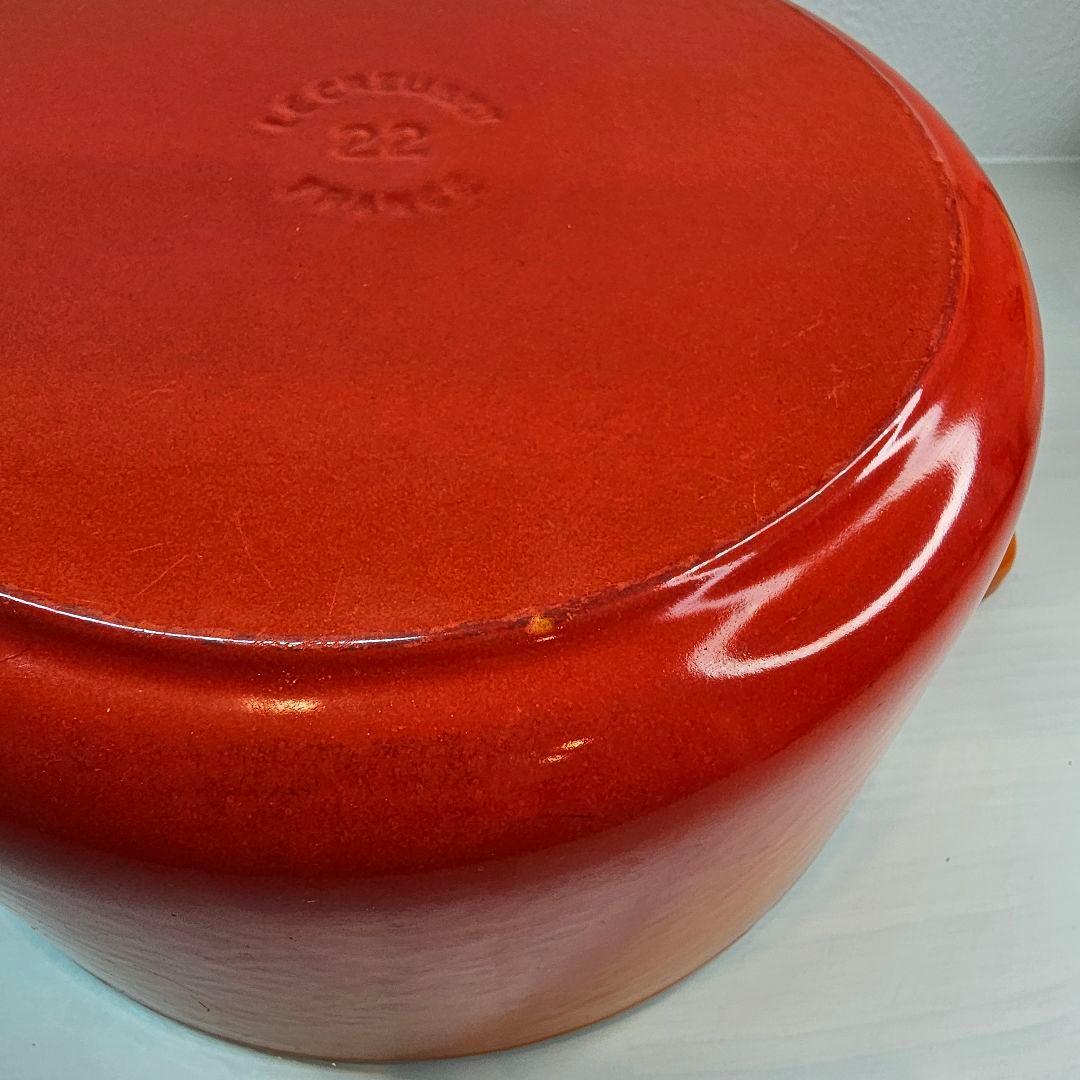 LE CREUSET ル・クルーゼ オレンジ 両手鍋 22cm