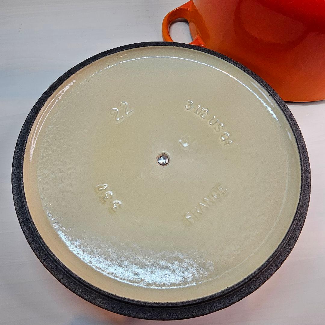 LE CREUSET ル・クルーゼ オレンジ 両手鍋 22cm