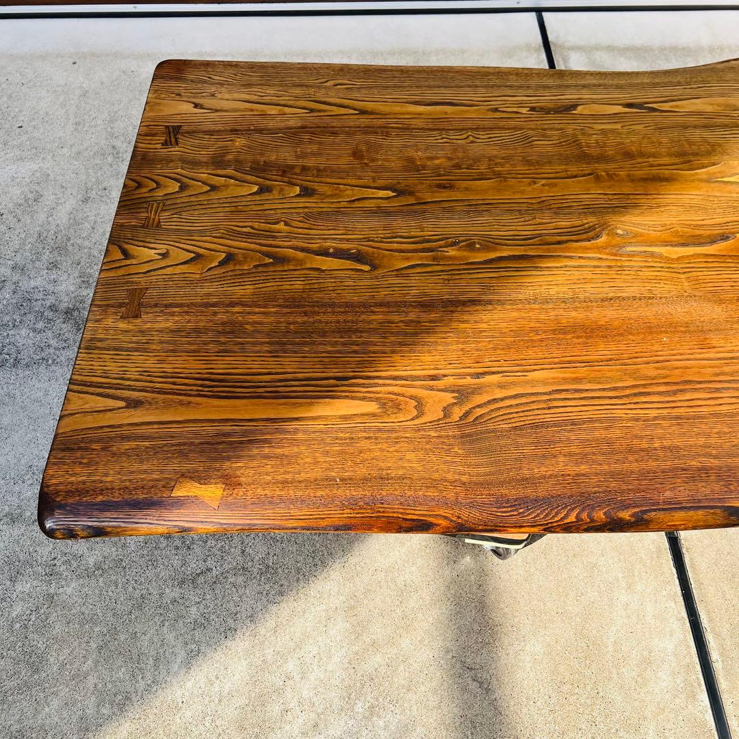 美品 高級 座卓 センターテーブル 一枚板 無垢 和室 ローテーブル 引き出し