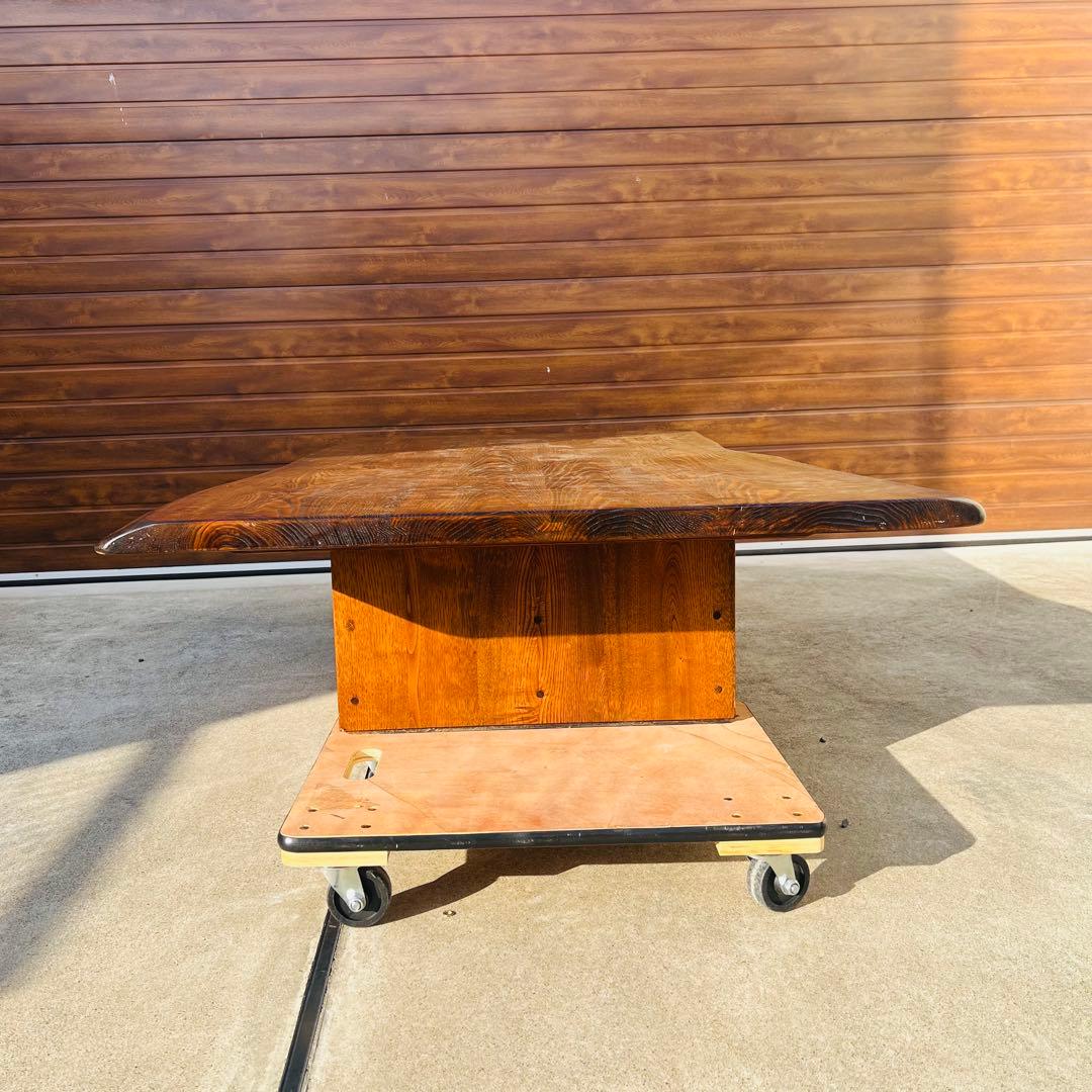 美品 高級 座卓 センターテーブル 一枚板 無垢 和室 ローテーブル 引き出し