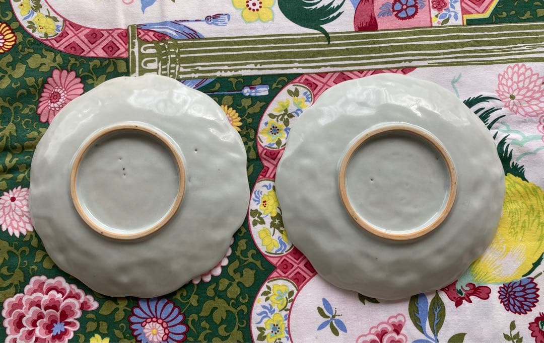 白磁：5.5寸皿・藤塚光男《中皿・17.0cm》 ２枚