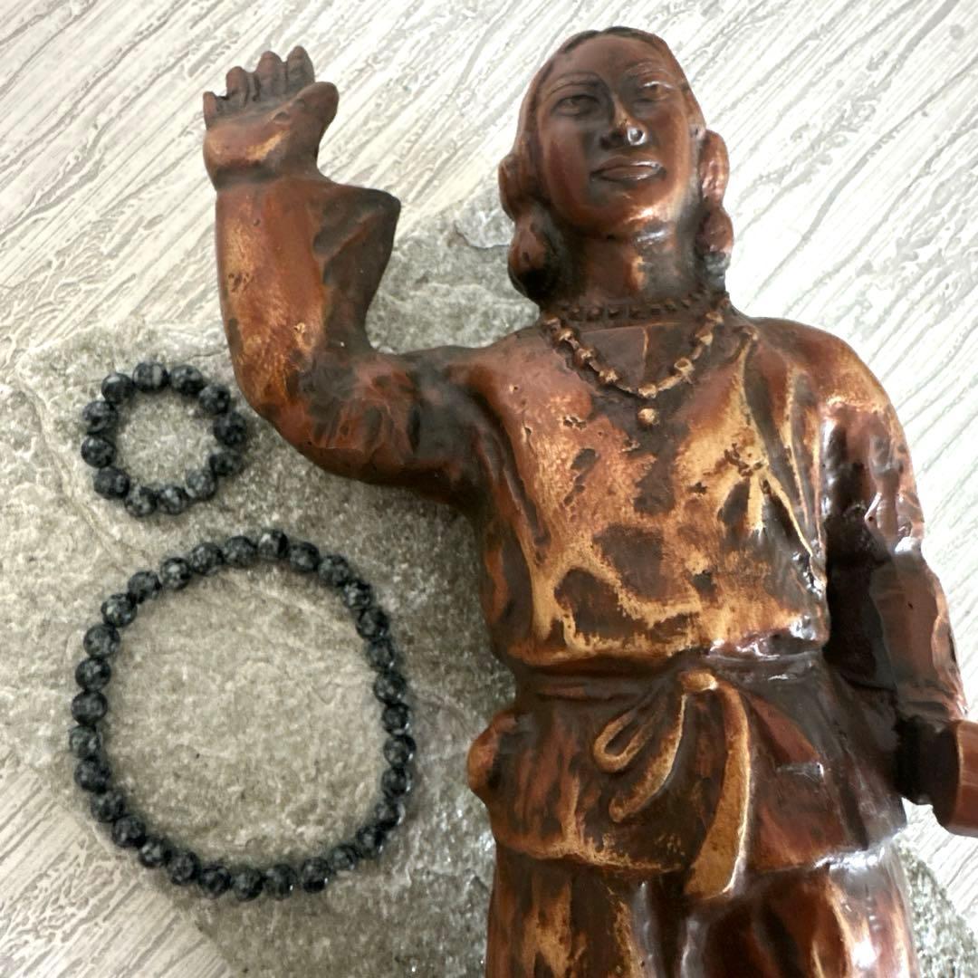 【三峯神社限定・一点物】日本武尊(ヤマトタケル)波動上昇遠野霊石 お揃いブレス