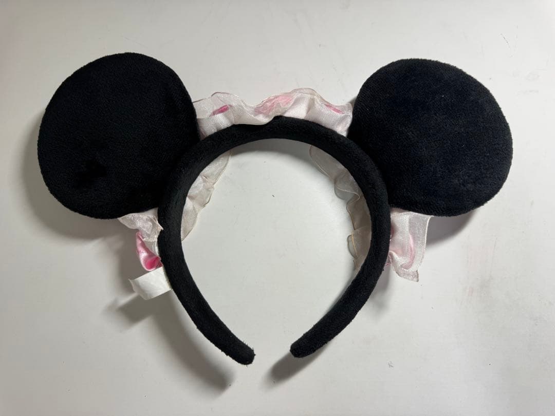 ディズニー カチューシャ ミニー バラ ピンク フリル