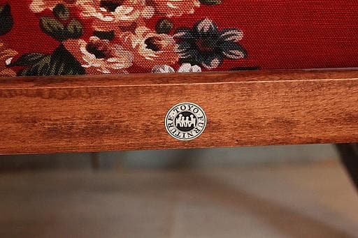 ビンテージ　東洋家具製　ロッキングチェア　オットマン付き　花柄　TOYO