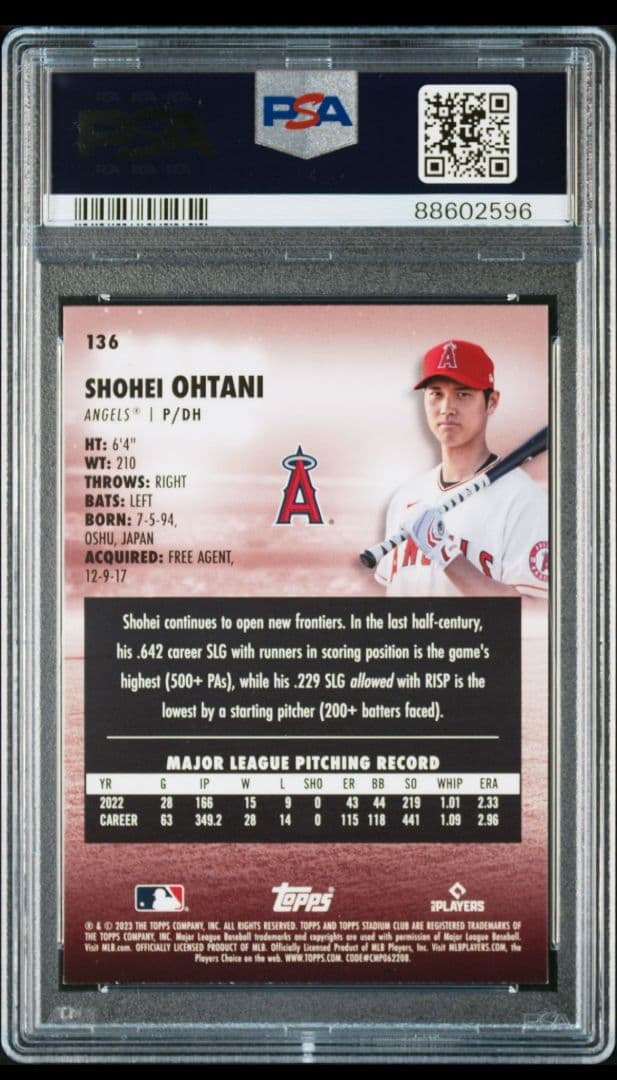 PSA9 2023 Topps Stadium Club 大谷翔平 SP