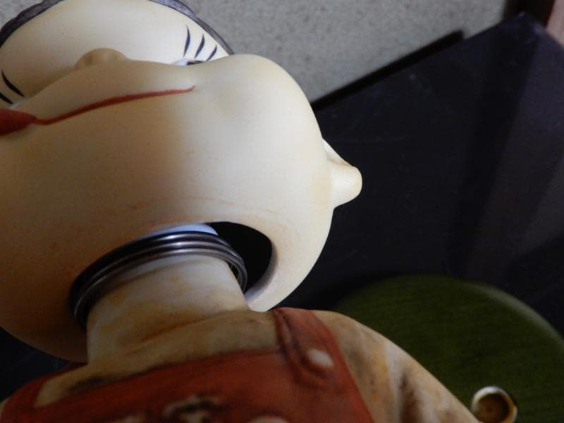 不二家 ミルキー ペコちゃん 昭和レトロ 陶器製 首振り人形 ビンテージ 希少品