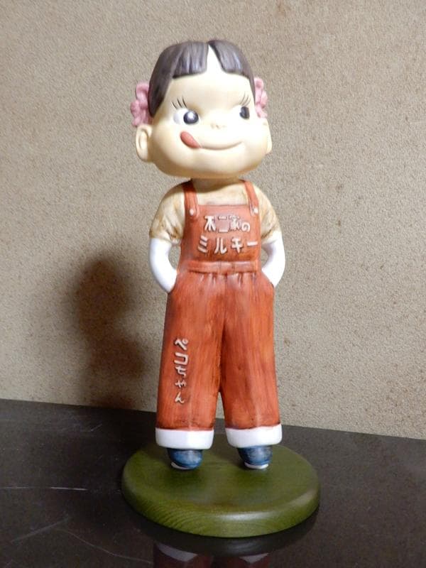 不二家 ミルキー ペコちゃん 昭和レトロ 陶器製 首振り人形 ビンテージ 希少品