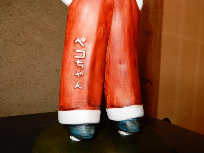 不二家 ミルキー ペコちゃん 昭和レトロ 陶器製 首振り人形 ビンテージ 希少品