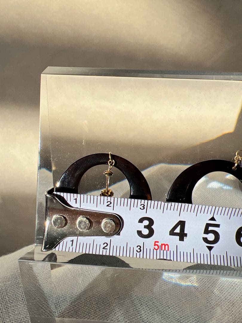 ピアス イヤリング 鼈甲 K18 べっ甲 ゴールド ヴィンテージ アクセサリー