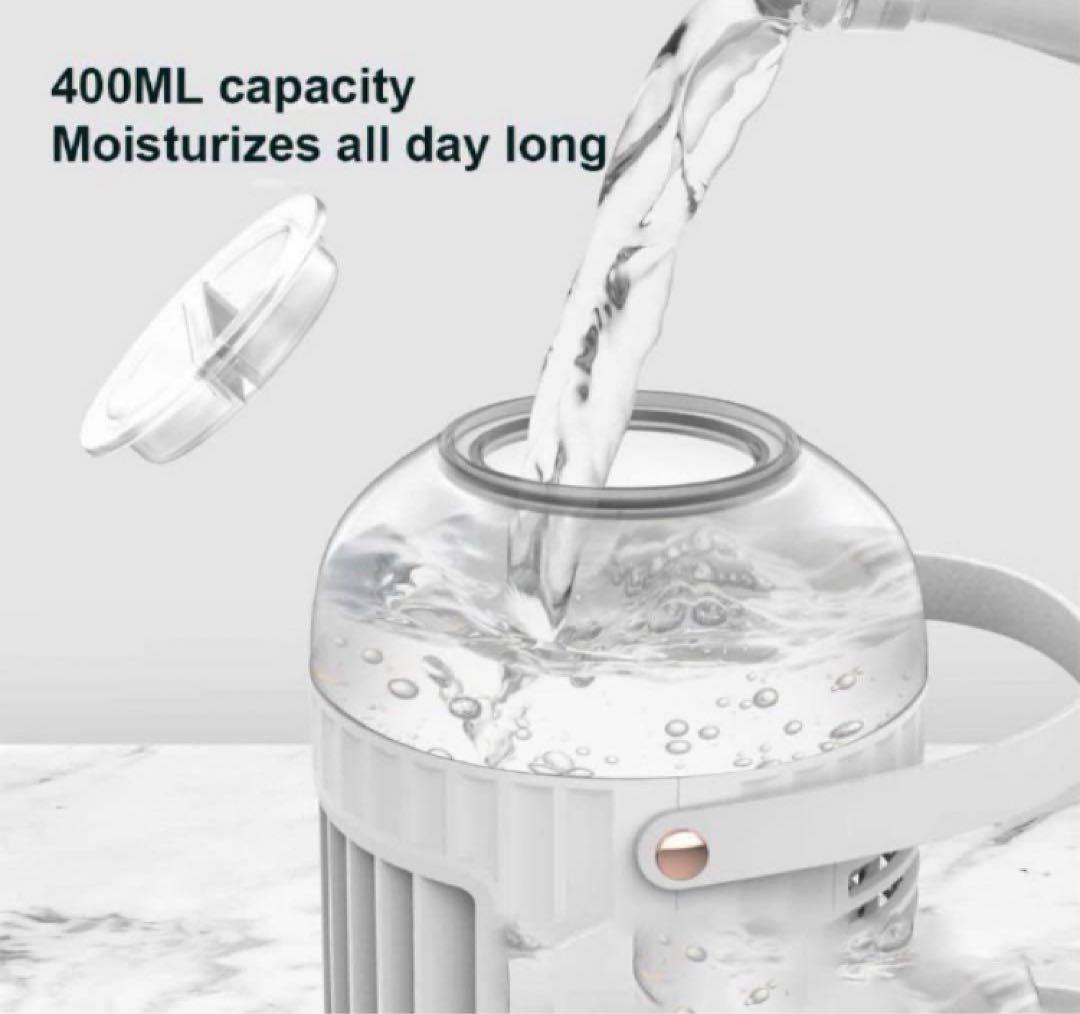✳️卓上冷風機　リモコン付き USBデスクトップ冷却ファン　木目