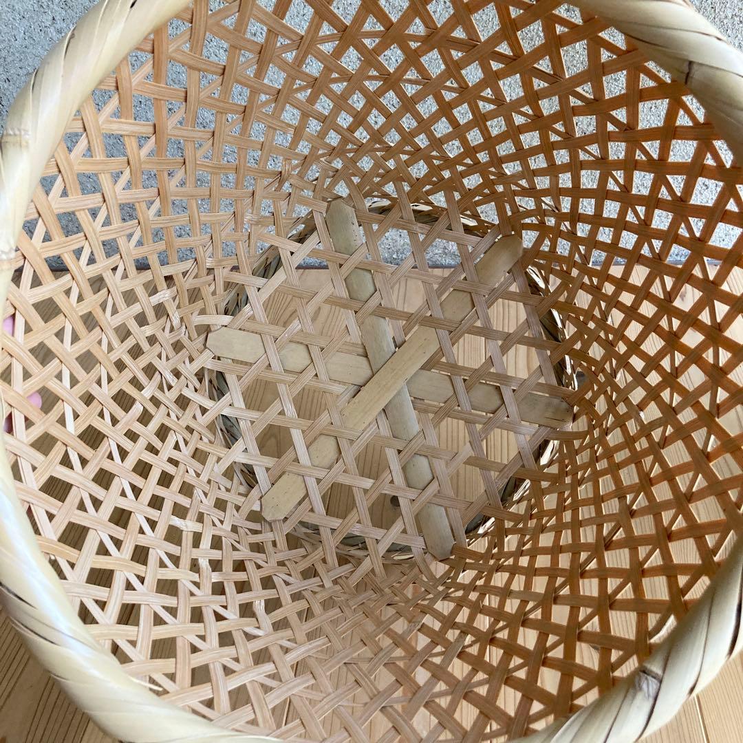 竹製　ランドリーバスケット　洗濯かご