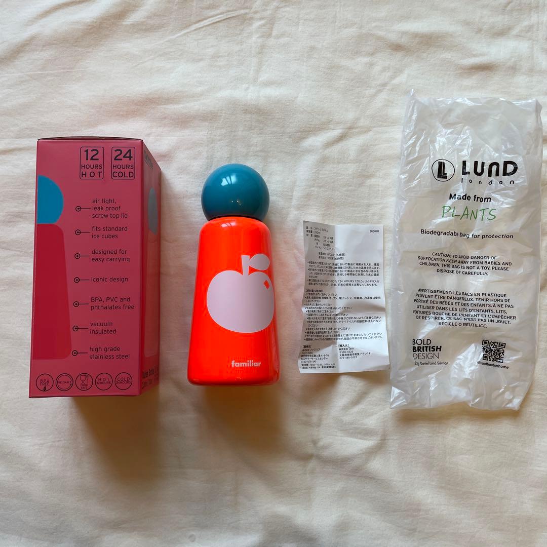 ファミリア　ステンレスボトル　Skittle 水筒 300ml オレンジ色