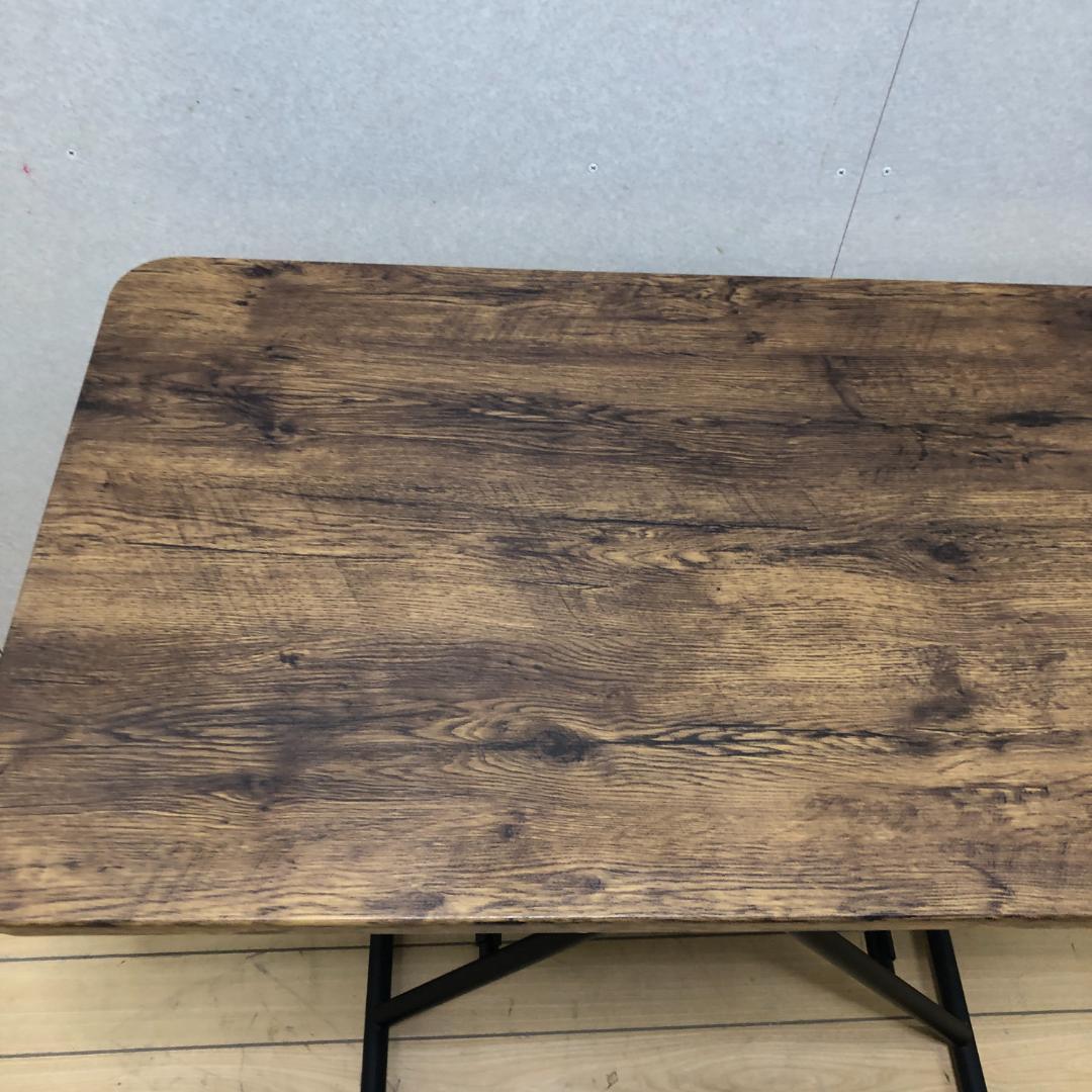 【送料無料】ガス昇降式 折りたたみテーブル キャスター付き デスク 250802