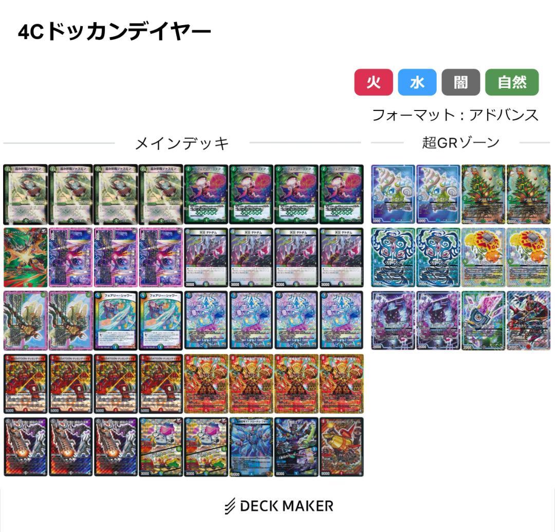 歴代最強デッキ　4Cドッカンデイヤー　高レート　引退