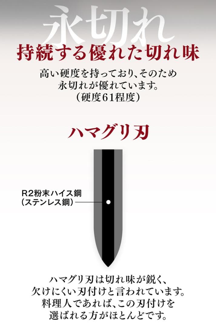 佐治武士作 牛刀 300mm 30cm R2 ダマスカス リング付 水牛黒檀柄