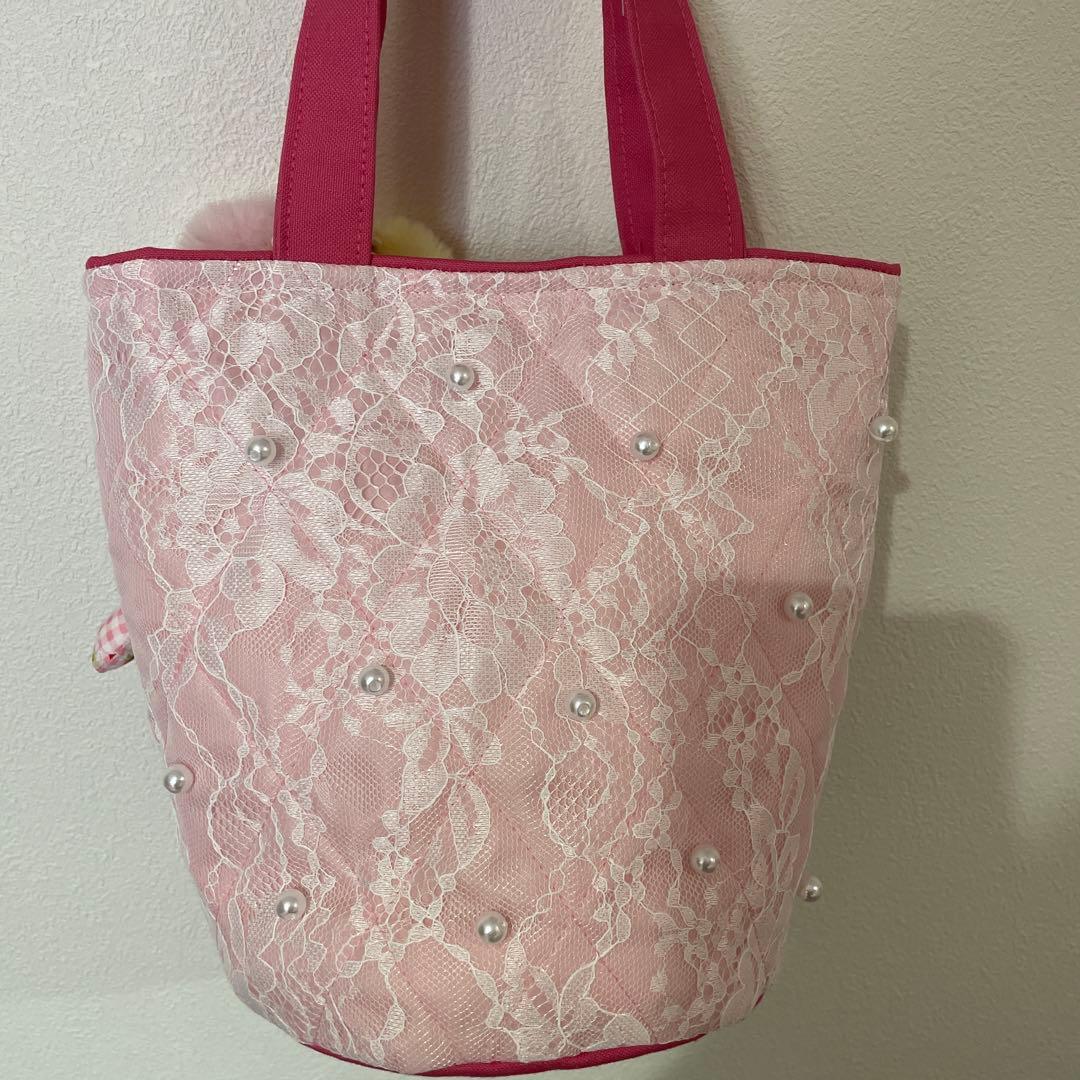 コヤンイサムチョン　ぬいぐるみ付きレースキルティングトートバッグ 専用